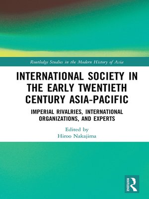 cover image of International Society in the Early Twentieth Century Asia-Pacific